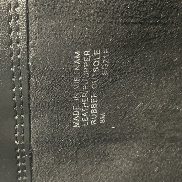 MICHAEL KORS $375 BLACK BROWN LOGO KINCAID RIDING BOOTS SZ 8 - Picture 12 of 13